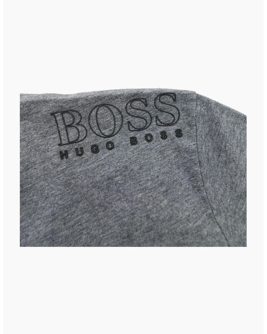 Boss Gray Small Logo Long Sleeve Togn Dark for men