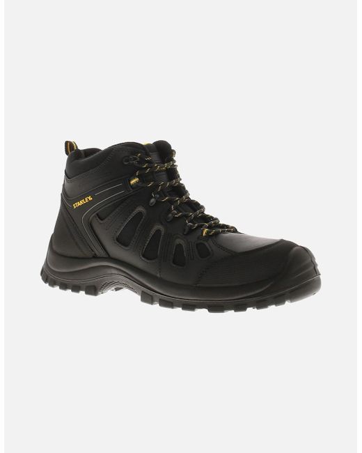 Stanley Black Safety Boots Steel Toe Brampton Leather Uk Size for men