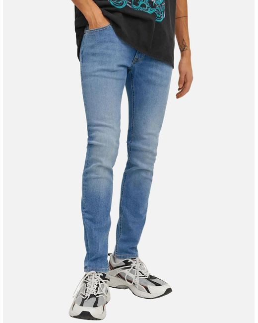 Jack & Jones Blue Liam Original Akm 770 Skinny Fit Jeans for men