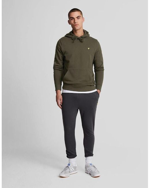 Lyle & Scott Green Loopback Cotton Hoodie for men