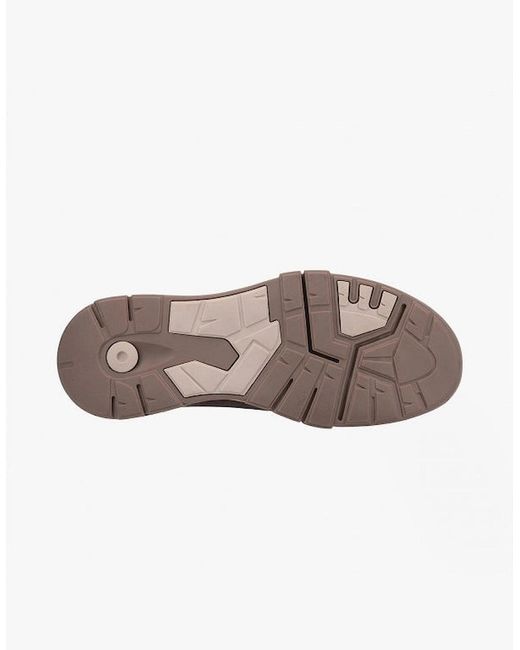 Hush Puppies Brown Fletcher Leather Slip-On Shoes for men