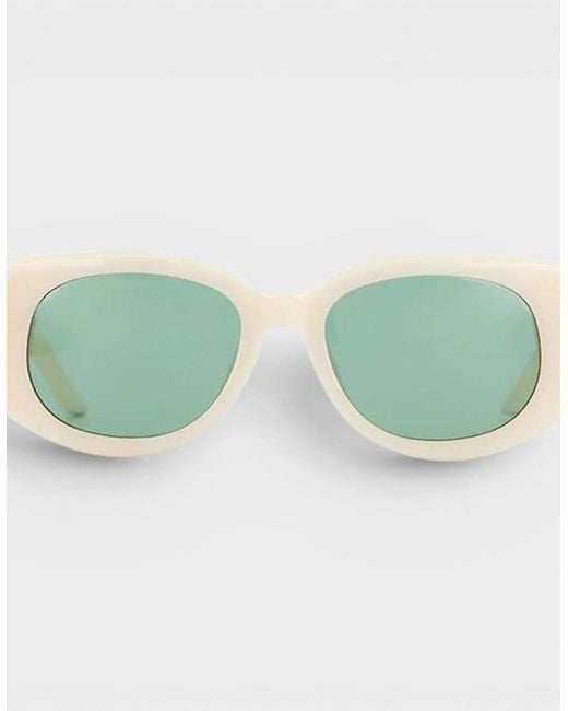 Casablanca Green Acetate Metal Oval Wave Cream