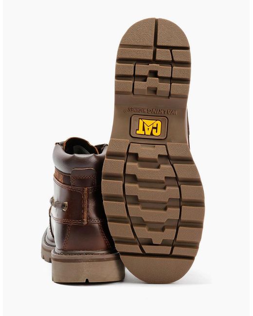 Caterpillar Brown Colorado Boat Mid Leather British Tan Boots for men