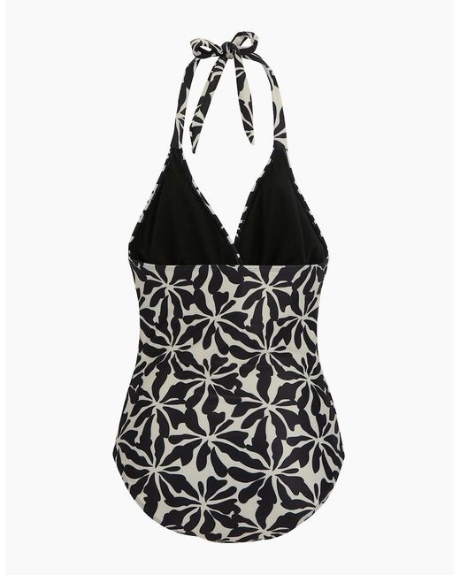 Regatta Black Ladies Flavia Ii Abstract Floral One Piece Swimsuit