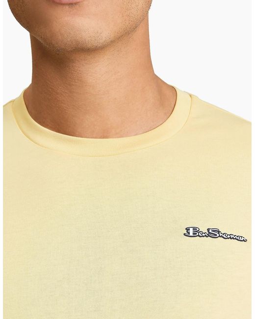 Ben Sherman Yellow Short Sleeve Signature T-Shirt for men