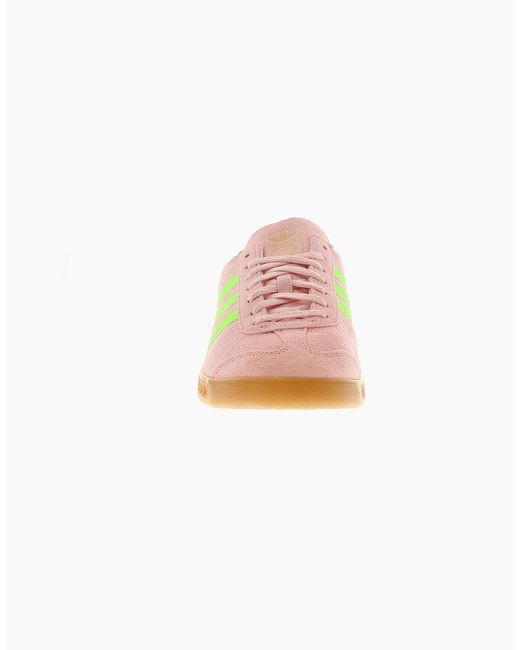 Adidas Originals Pink Trainers Hamburg W Leather Lace Up Baby Uk Si