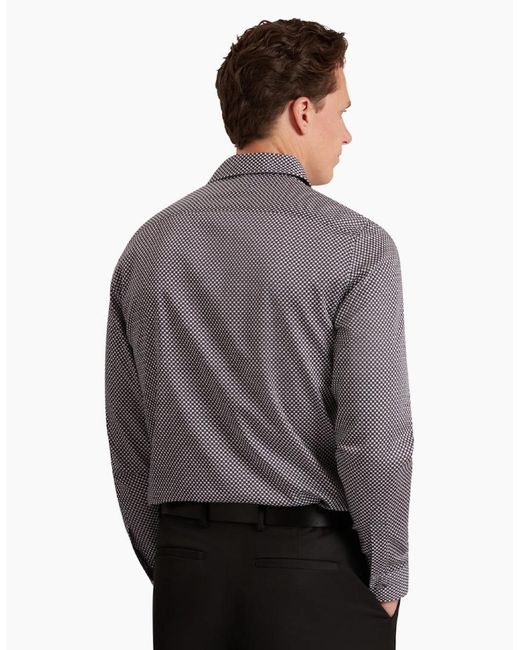 Ted Baker Gray Jozef Mini Geo Print Shirt for men