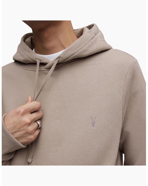 AllSaints Gray All Saints Raven Oth Hoodies Long Sleeve Pullover Jumper Cotton Winter New for men