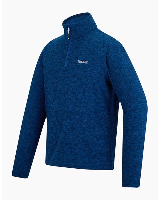 Regatta Blue Thompson Marl Half Zip Fleece Jacket for men