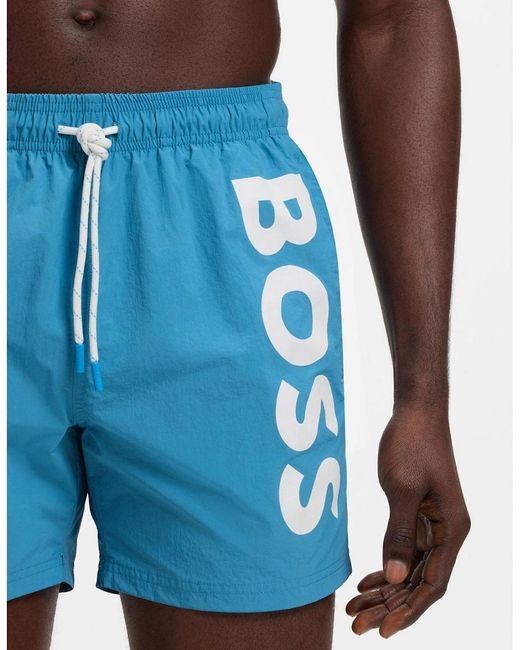 Boss Blue Octopus Swim Shorts for men