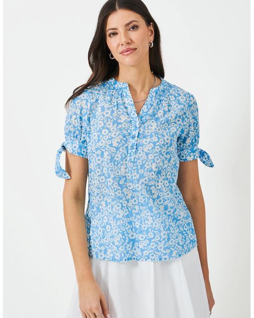 Crew Blue Lucis Blouse Nicola Print Dusk