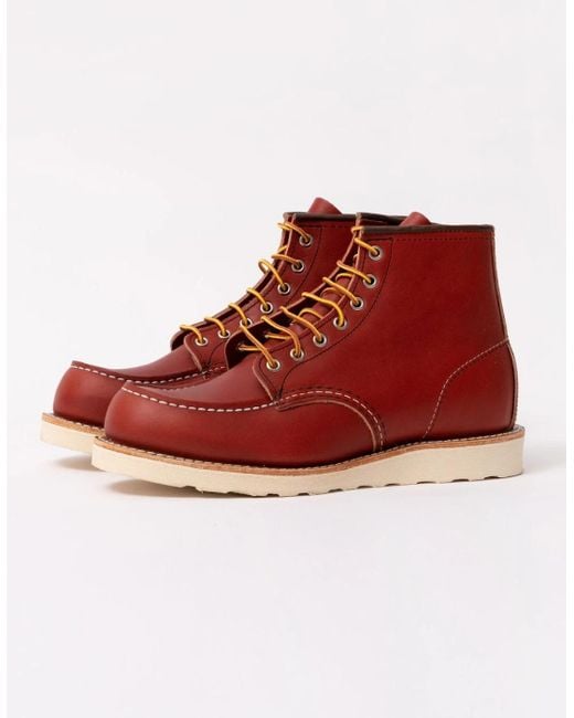 Red Wing Red 8875 6-Inch Classic Moc Toe Boot for men