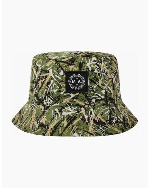 Marshall Artist Green Reversible Bucket Hat/Camo for men