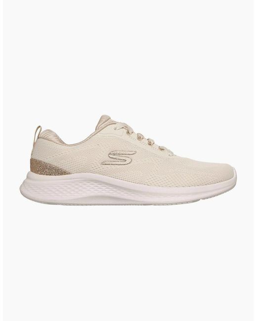Skechers White Skech-Lite Pro 2.0 Polyester Natural/ Trainers