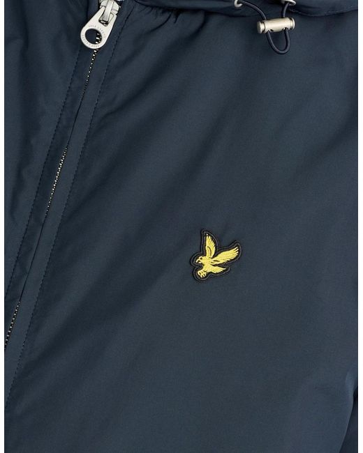 Lyle & Scott Blue Lightweight Hooded Utility Jacket for men
