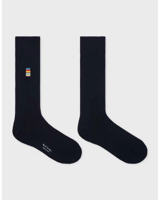 Paul Smith Blue Alfie Signature Embroidered Socks S1-26 47 for men