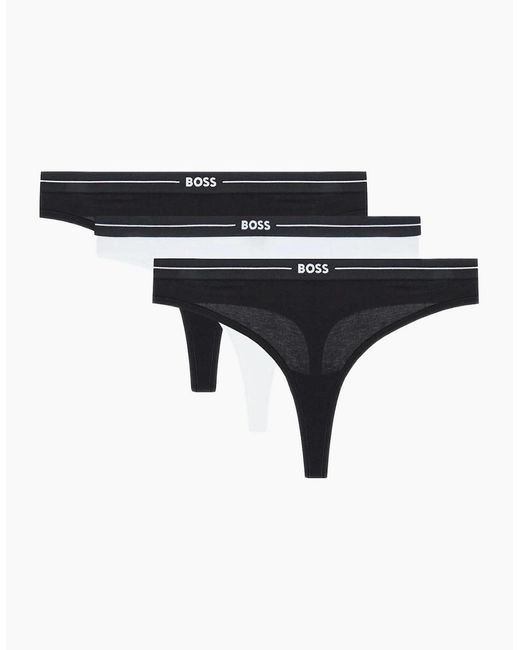 Boss Black 3-Pack Power Logo Thongs