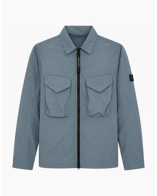 Marshall Artist Blue Cayton Overshirt Storm for men