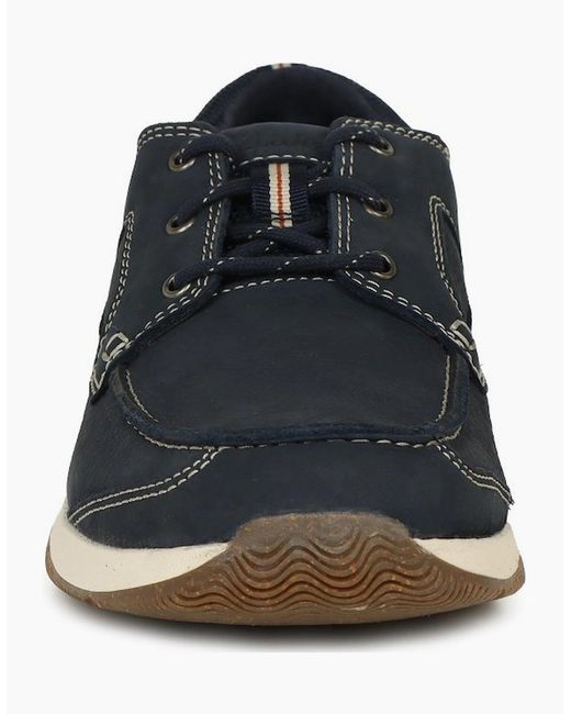 Clarks Blue Sailview Lace Shoes for men