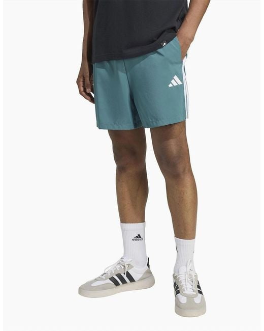 Adidas Blue 3 Stripes Shorts for men