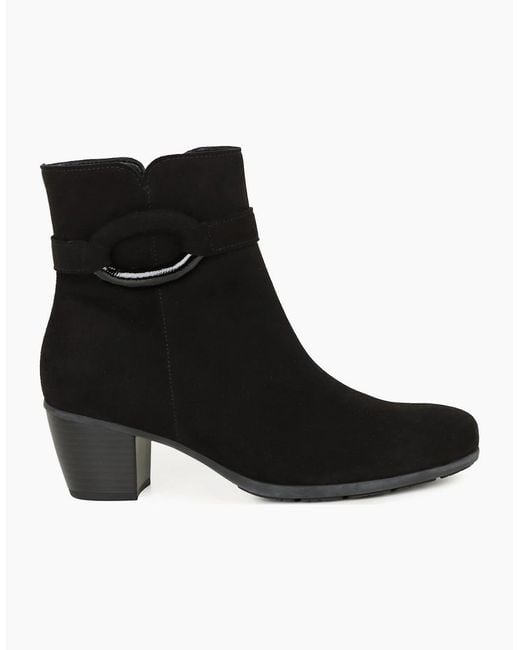 Gabor Black Equity Ankle Boots