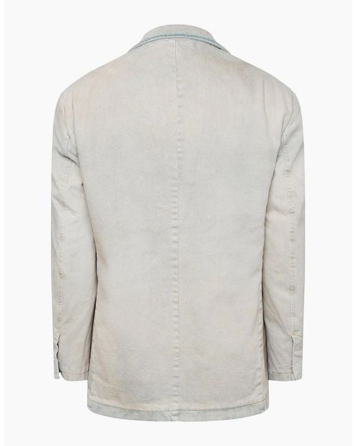DIESEL White L Krix Giacca Leather Jacket for men