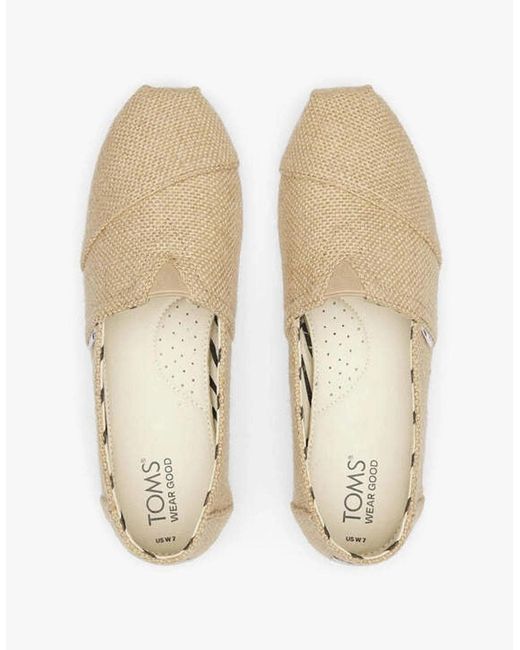 TOMS White Alpargata Canvas Espadrille Natural