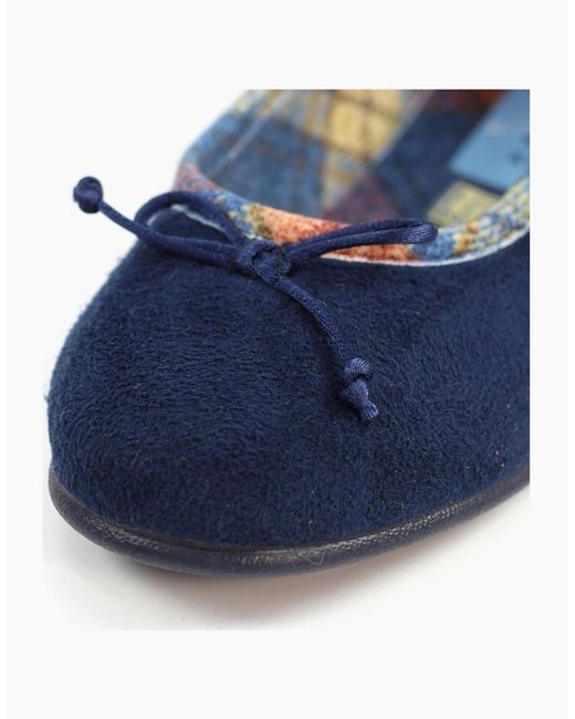 Lunar Blue Bow Slippers