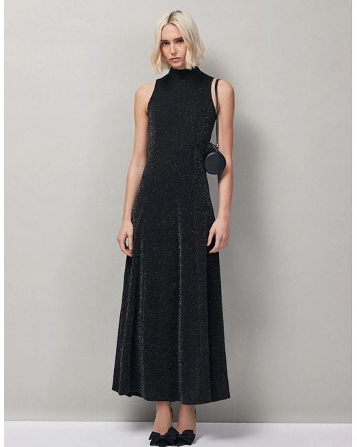 Ro&zo Black Carrie Sparkle Ponte Dress