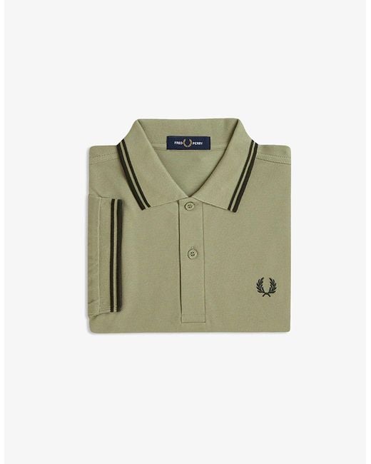 Fred Perry Green Twin Tipped Polo Shirt for men