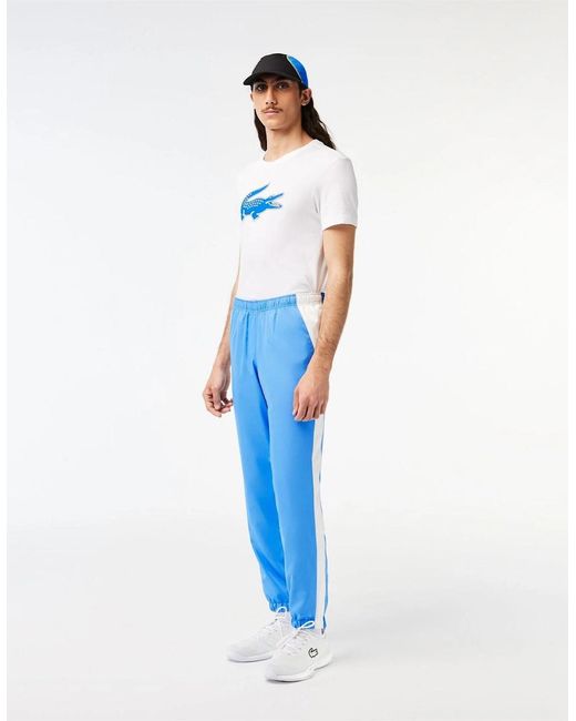 Lacoste Blue Color Block Slim Track Pants for men