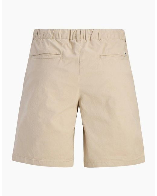 Jack & Jones Natural Solid Patterned Bermuda Shorts for men