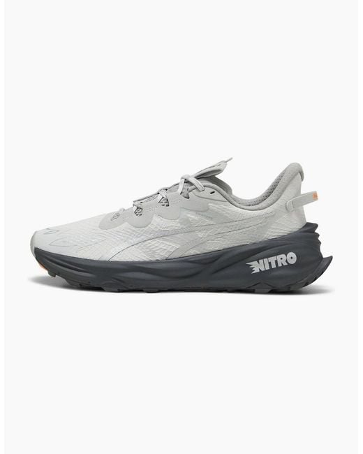 PUMA Gray Fast Trac Nitro Off Road Trail Running Shoes for men