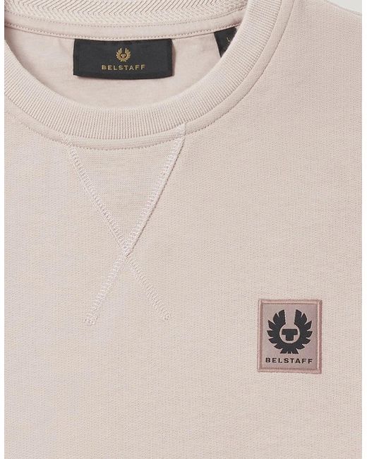 Belstaff Natural Patch Logo Sweatshirt Dusk for men