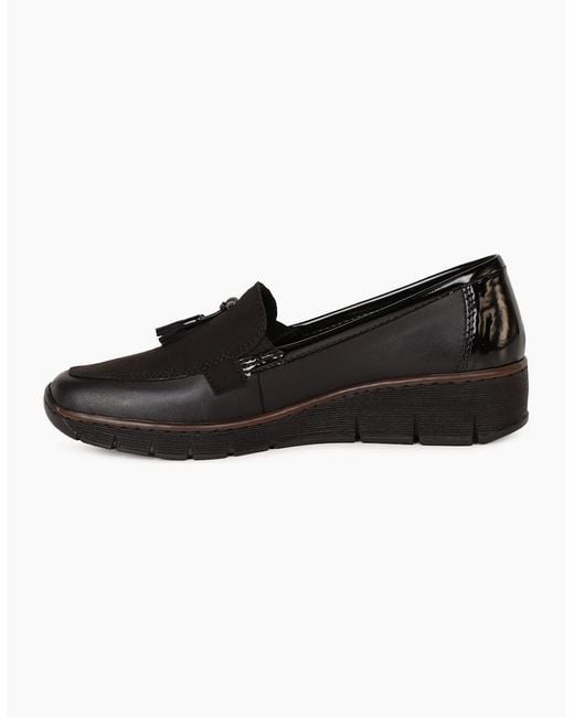 Rieker Black Grade Tassel Loafers