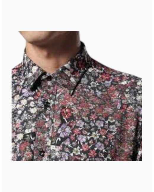 DIESEL Gray S Nico 0Qapz 900 Shirt Long Sleeve Casual Summer Cotton Floral Shirt for men