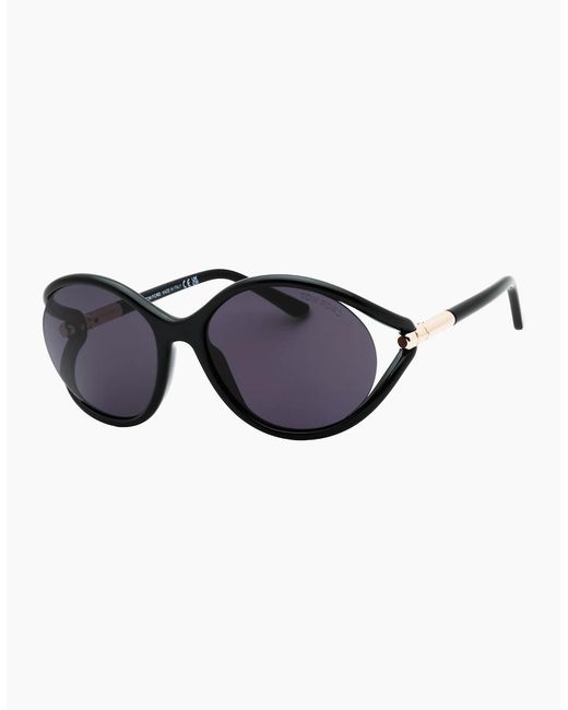 Tom Ford Blue Melody Dark Smoke Lens Shiny Sunglasses