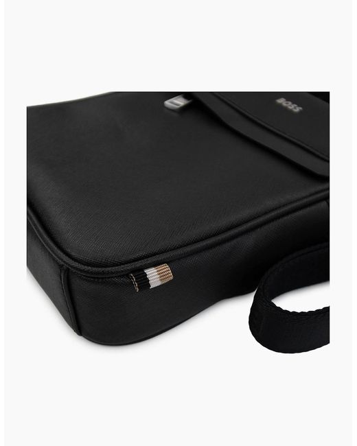 Boss Black Zair Ns Zip Logo Detail Reporter Bag 001 for men