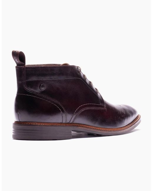 Base London Purple London Belgrave Leather Washed Ankle Boots for men