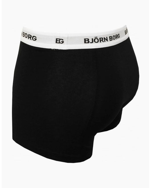 Björn Borg Black 3-Pack Waistband Boxer Trunks for men