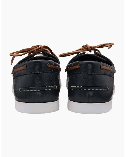 Frank Wright Black Reaney Boat Shoes for men