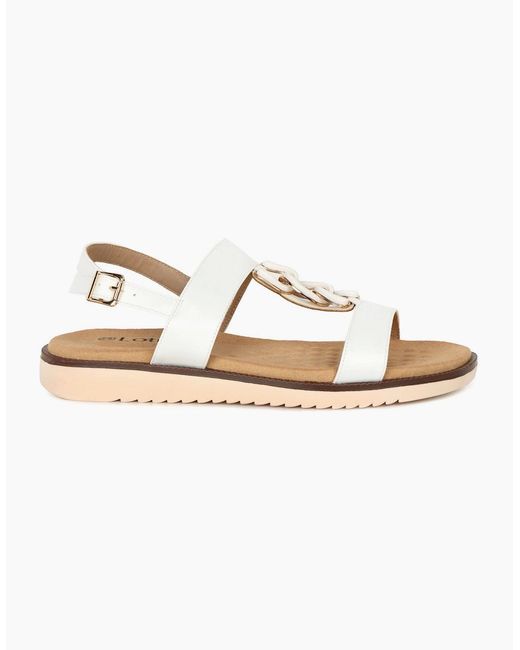 Lotus White Joana Sandals