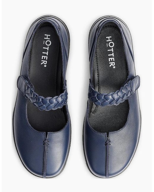 Hotter Blue Shake Ii Wide Fit Mary Jane Shoes