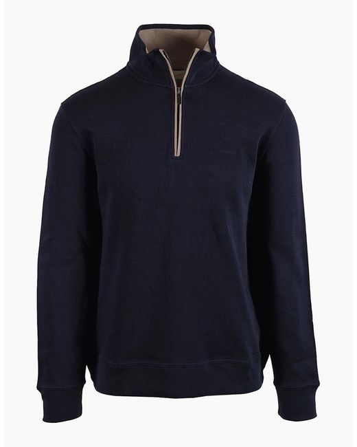 Gant Blue Sacker Rib Half Zip Evening for men