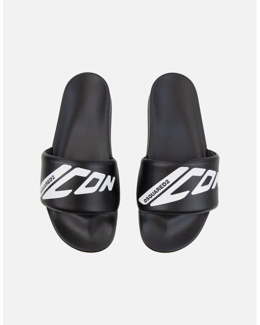 DSquared² Icon New Generation Slides in Black for Men | Lyst UK