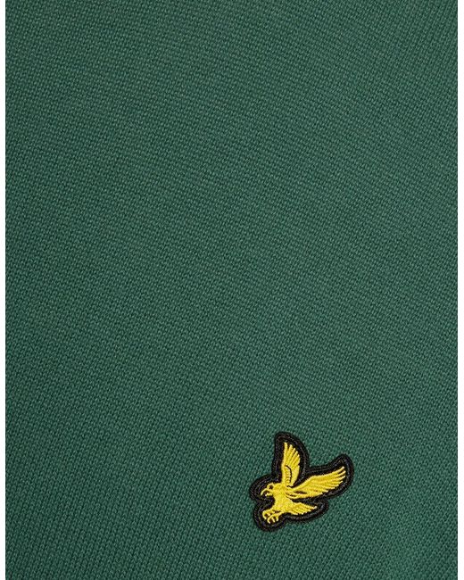 Lyle & Scott Green Cotton Crew Neck Jumper for men