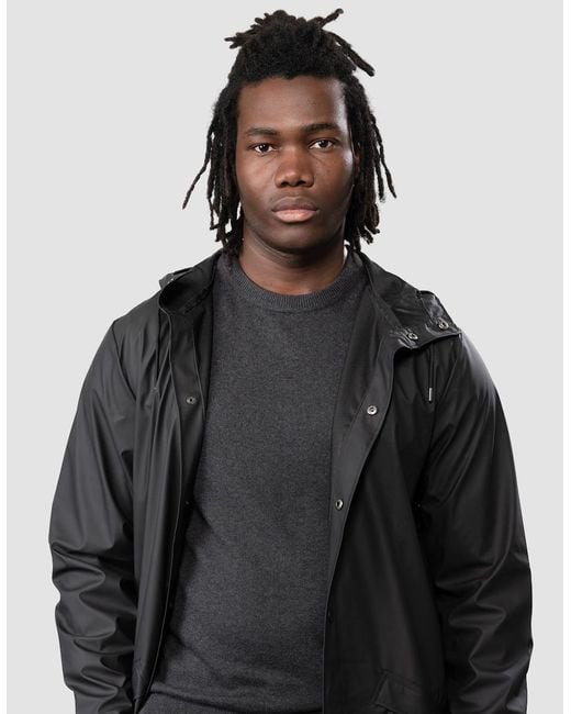 Rains Black Longer Jacket