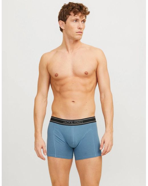 Jack & Jones Black Jacrichard 3 Pack Trunks for men