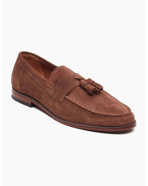 Base London Brown Flint Tassle Loafers for men