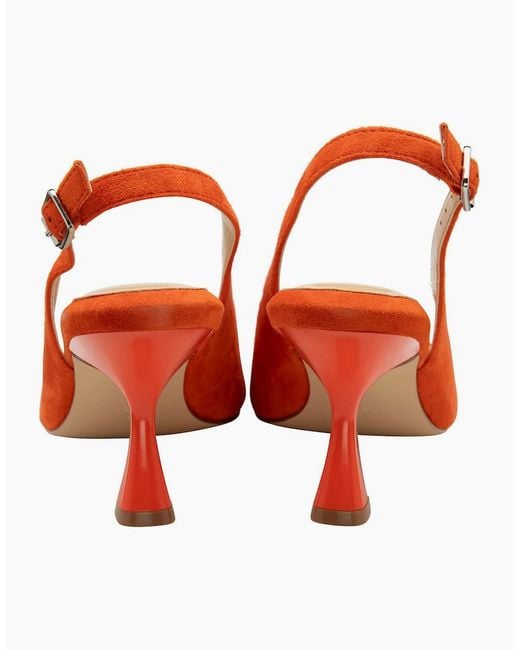 Lotus Orange Delfina Slingback Court Shoes